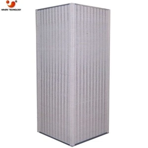 Paper gas to air plate heat exchanger