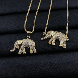 Pave Clear CZ Elephant Shape Jewelry Set