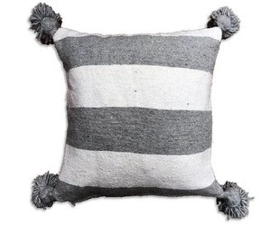 Perfect Handwork   Pom Pom Pillows COTTON / WOOL ALL COLORS AVAILABLE