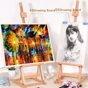 Pine wood wooden easel stand children easel holder painting art easel stand