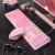 Import Pink Real Mechanical Keyboard and Mouse Set with Blue Switch Cute Girls E-sports Gamer Computer Peripherals Keyboard from China