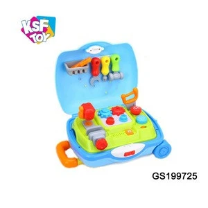 Plastic cartoon luggage mini tool set toys for kids