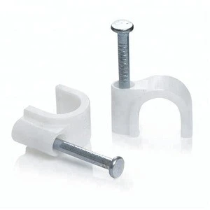 Plastic Round Circle Nail Cable Wire Clip