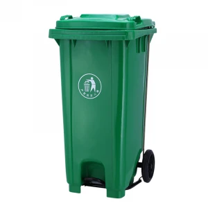 Plastic waste bin outdoor large 240-liter residential area with thick foot pedal with LID classification of sanitation bins