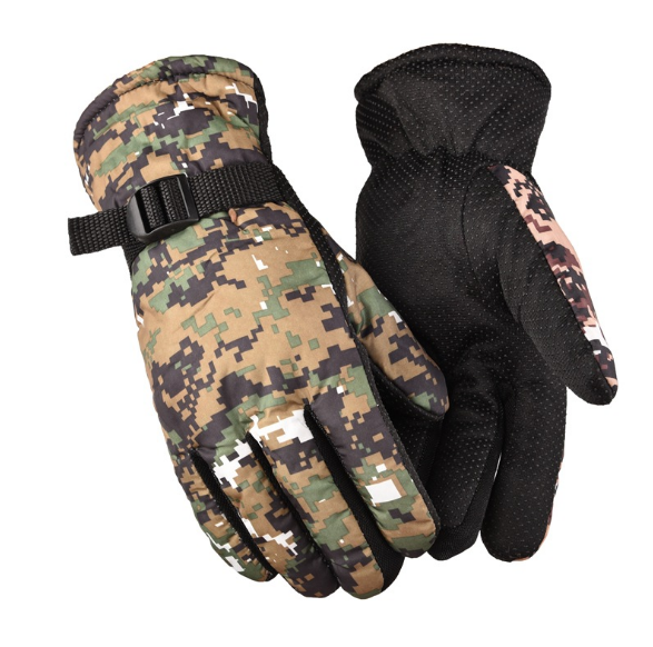 Plus Fleece Thick Gloves Men Wholesale Winter Camo Waterproof Warm Outdoor Motorcycle Riding Ski Gloves