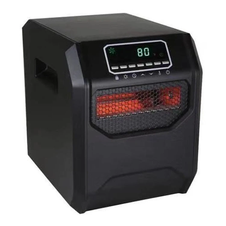 Portable 750w 1000W Home Heaters Fast Heating Four infrared quartz elements Electric Space Heater with Adjustable Thermostat