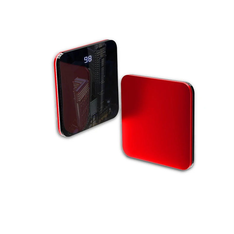 Portable mirror surface digital display 8000mah  New mini power bank   For Mobile phone