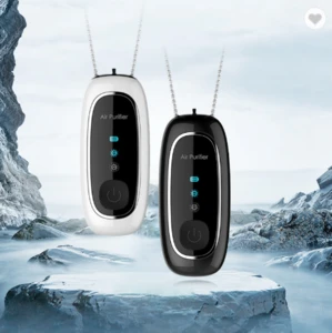 Portable necklace air purifier wearable PM2.5 for dropshipping