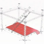 Portable truss aluminum lighting truss display mobile dj booth stands roof truss for exhibition