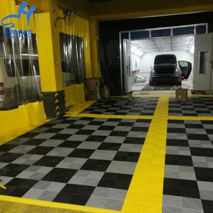 PP plastic floor garage pvc interlocking tiles with different colors