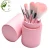 Import Private label 8pcs high quality makeup blush brush set eye shadow cosmetic brush with cup holder case from China