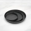 Professional Carbon Steel Nonstick Coating Pizza Tray Pan Black Round Pizza Pan set with Holes
