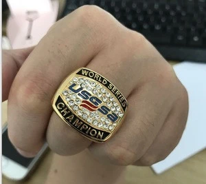 Professional Champion Ring Manufacturer Custom Cheap USSSA Championship Ring With Good Quality