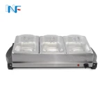 Professional Parties Hot Plate Stainless Steel Chafing Dishes 3 Buffet Food Warmer
