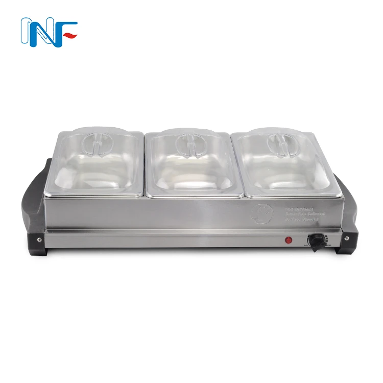 Professional Parties Hot Plate Stainless Steel Chafing Dishes 3 Buffet Food Warmer
