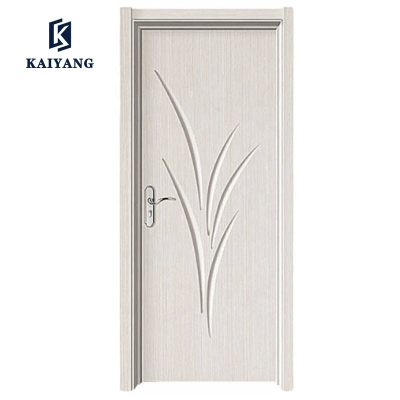 promotional interior single flat wooden door pvc bedroom door finished mdf door design