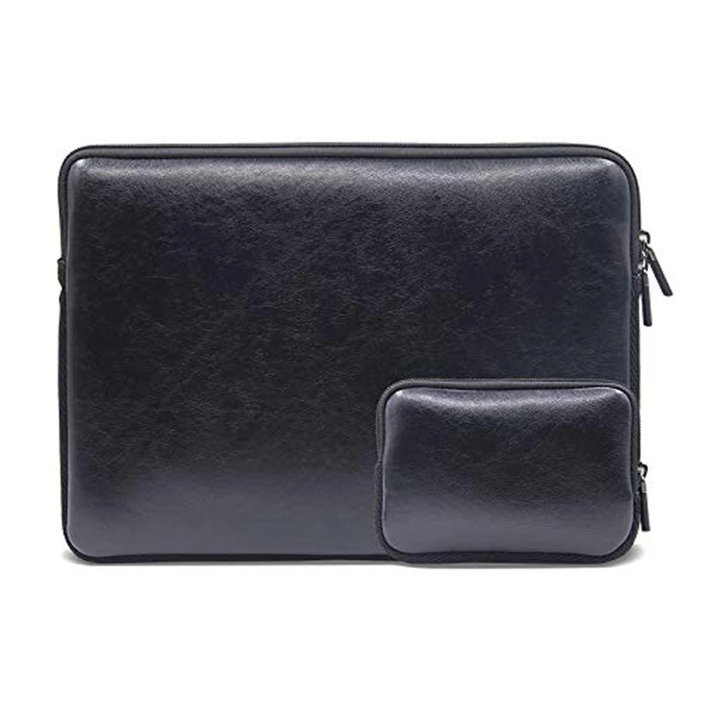 PU Leather 11.6-13 Inch Laptop Sleeve Bag Set Cover 34 X 2 X 24.5cm Soft Velet HS-A224