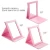 Import PU Leather Cushioned Cover Makeup Mirror Vanity Folding Tabletop Mirror from China
