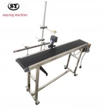 PVC Belt Electric Conveyor Automatic Code Machine