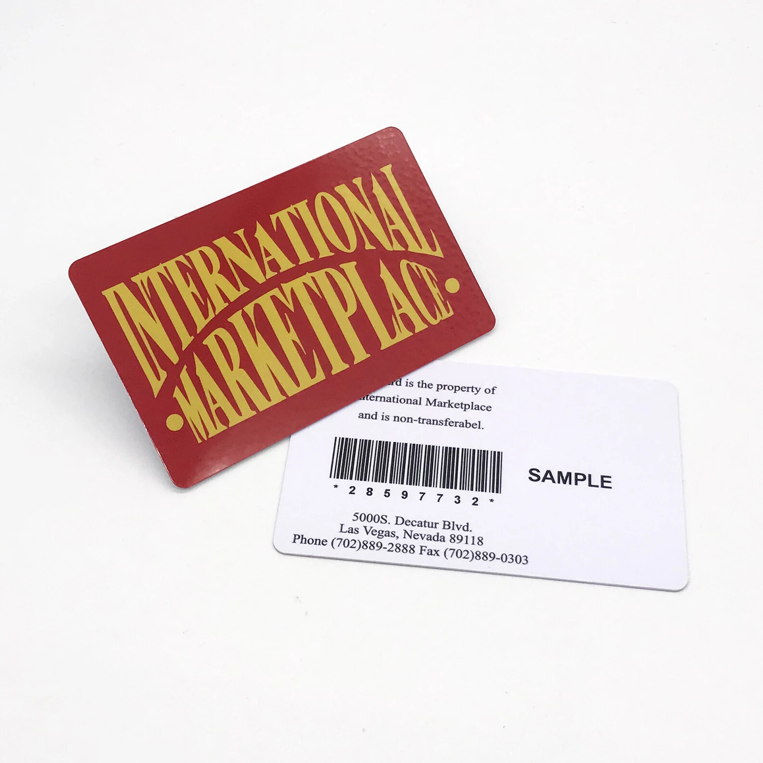 PVC membership card with 128 barcode