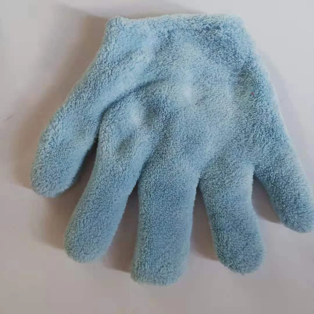 Quick drying gloves Super soft glass cleaning mitt microfiber household cleaning hair drying gloves