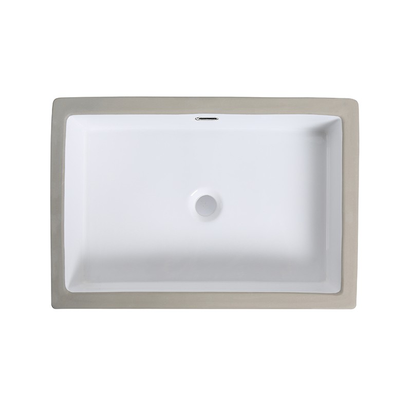 Rectangular Vanity Wash Basin Ceramic Bathroom Undermount Sink With Cupc