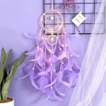 Reliable Purchase Agent Gift Hanging Accessories LED Craft Girl's Gift Fashion Handmade Purple Dream Catcher