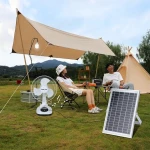 Remote Control Lithium Battery 18000mah Solar Music Fan Home Rechargeable 12 Inch 3 Gears Table Solar Fan