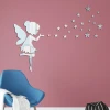 Removable 3D Acrylic Wall Stickers Blowing Stars Fairy Mirror Wall Decal Posters Bedroom DIY Mural Home Decor
