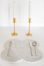 Restaurant bacon and pasta marble plate