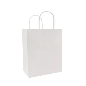 Reusable A Paper Bag White Shopping Gift Kraft Paper Bag With Your Own Logo