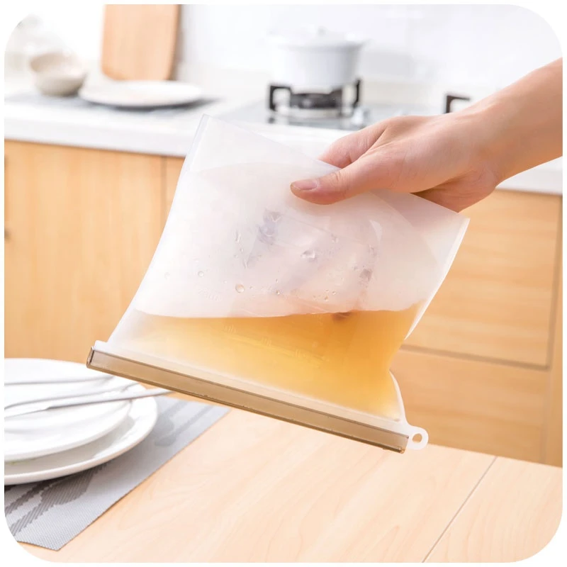 Reusable Silicone Bags Silicone Food Storage Bags Food Grade Pure Silicone Bags Freezer Airtight Seal