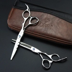 right Straight Handle JOEWELL 6.0 inch silver  hair scissors cutting / thinning scissors 6CR 62HRC Hardness hair scissors