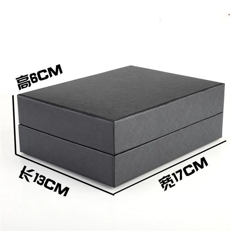 Rigid luxury custom logo  paper gift box belt wallet jewelry packaging box with lid