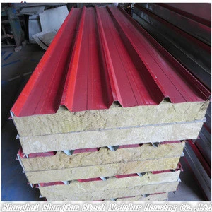 Rock Wool/EPS Panels Sandwich For Steel Structure Prefabricated Houses,Buildings