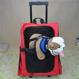 Rolling Backpack Travel Pet Carrier for Cats and Dogs