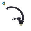 Romania wholesale price single lever cheap goose neck granite black zinc kitchen faucet