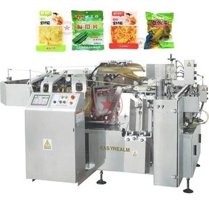 rotary premade pouch filling automatic vacuum packing sealer machine for pre cooked food meat pickles dry yeast packaging