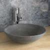 round blue stone wash basin for bathroom