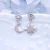 Import SayYes 925 sterling silver jewelry Cubic Zirconia Sun Sunshine Moon Hanging Drop Earrings Rhodium Plated For Women from China