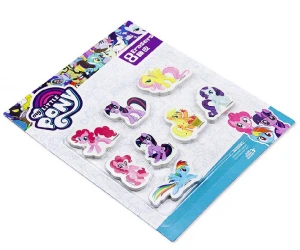 school suppliers little  pony Cartoon 8  pretty  printed  pencil erasers for Kids writing
