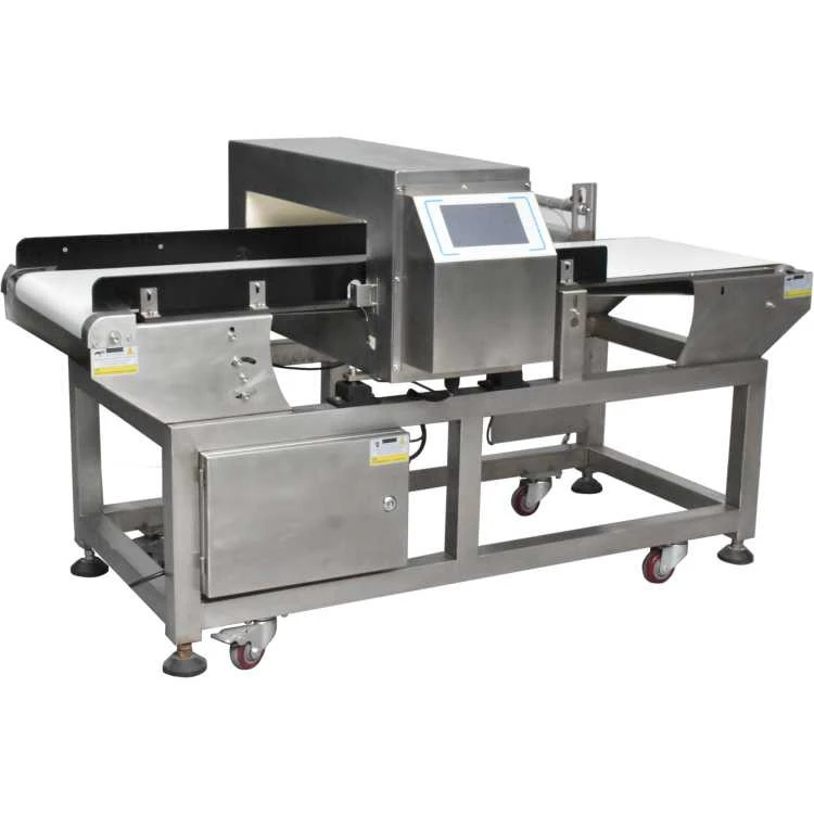 seafood meat cake factory use food packaging conveyor food metal detector