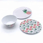 Set of 3 pcs Promotional Plastic Melamine Wholesale Dinnerware