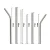 Import Set of 8 Stainless Steel Straws Tumblers Cups Mugs Metal Drinking Straw with Cleaning Brush for 30 20oz Tumbles from China
