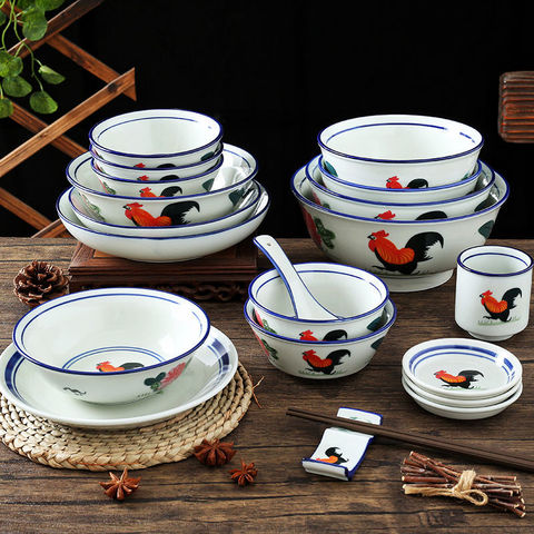 Chicken Tableware Buy Shandong Factory Chicken Plate And Bowl Dinner Set Ceramic Dining ...