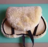 sheepskin horse equestrian saddle Pad thick wool best protection