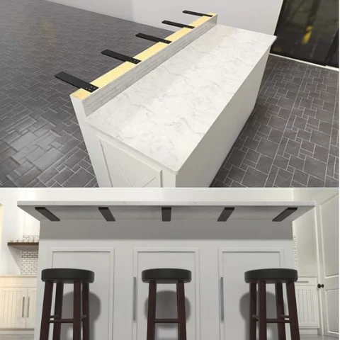 Buy Shelf Brackets Heavy Duty Wall Mounted Industrial Iron Floating ...