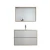 Import shower double sink and cabinet bathroom mirror vanities combo custom wall hanging contemporary Luxury white bathroom vanity from China