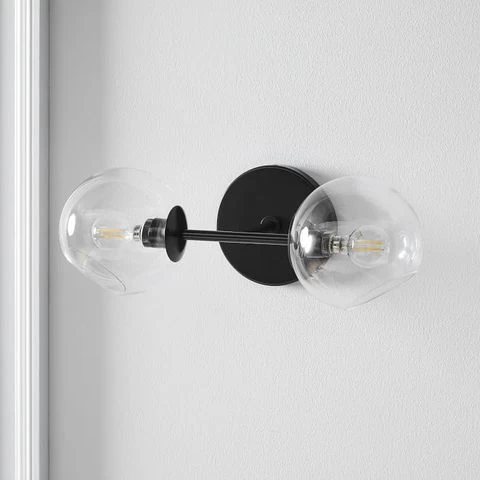 Simig lighting european Modern new design LED unique glass lamp shade black bed lighting sconce wall lamp