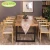 Import Simple design natural solid wood edge Ecuador walnut slab wooden  dining table with metal legs from China